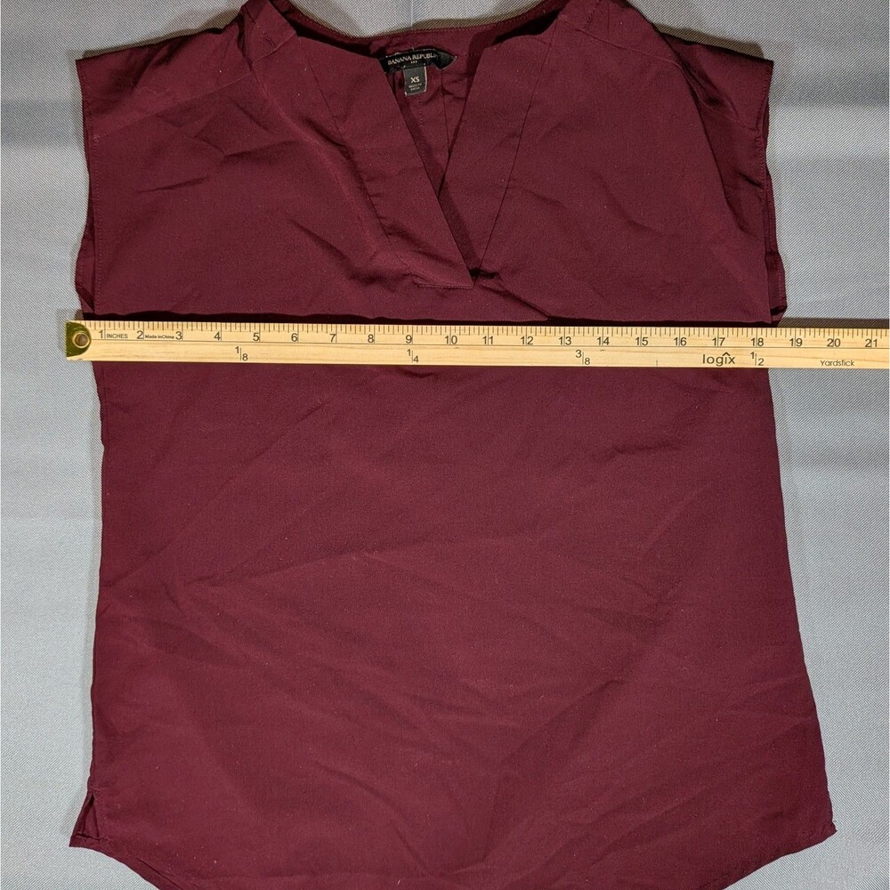 Banana Republic Women's Maroon Sleeveless Top Size XS - Picture 5 of 7